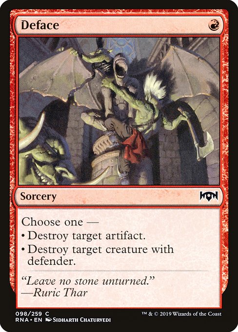 Deface (98) (Foil) - Ravnica Allegiance - Game On
