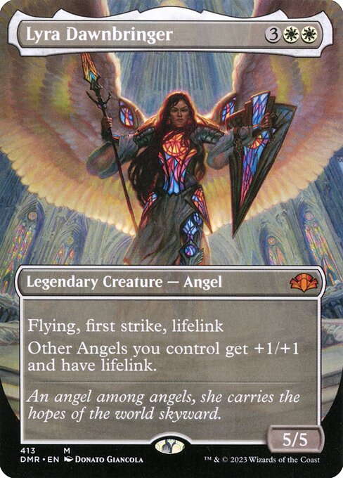 Lyra Dawnbringer (413) - BORDERLESS - FULL ART (Foil) - Dominaria Remastered - Game On