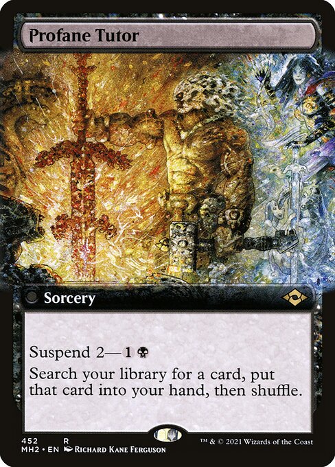 Profane Tutor (452) - EXTENDED ART (Foil) - Modern Horizons 2 - Game On