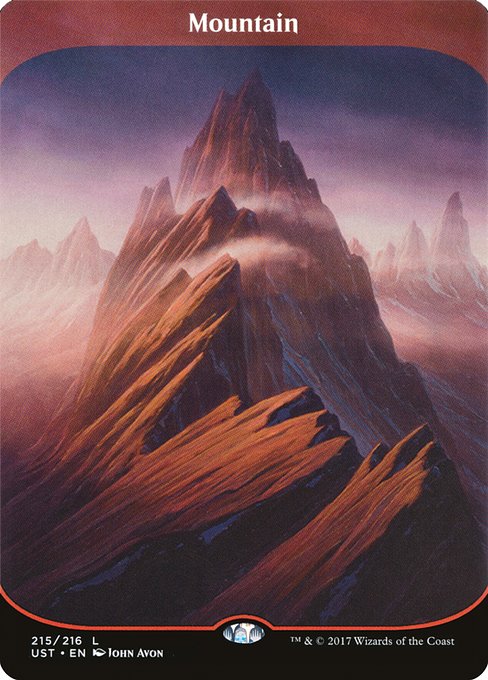 Mountain (215) - BORDERLESS - FULL ART - Unstable - Game On