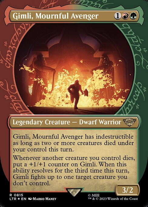 Gimli, Mournful Avenger (815) - BORDERLESS (Foil) - The Lord of the Rings: Tales of Middle-earth - Game On