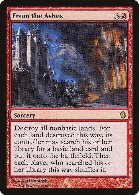 From the Ashes (108) - Commander 2013 - Game On