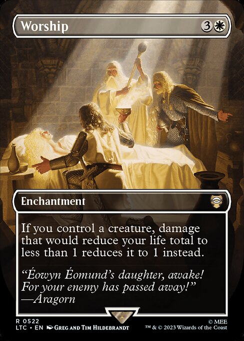 Worship (522) - BORDERLESS - FULL ART - Tales of Middle-earth Commander - Game On
