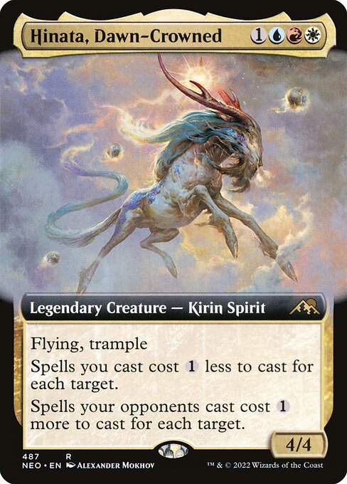 Hinata, Dawn-Crowned (487) - EXTENDED ART - Kamigawa: Neon Dynasty - Game On