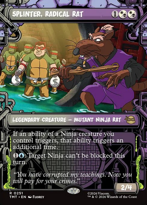 Splinter, Radical Rat (251) - BORDERLESS - Teenage Mutant Ninja Turtles - Game On