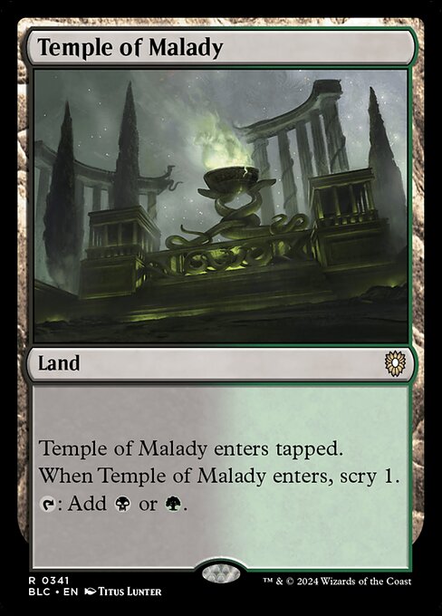Temple of Malady (341) - Bloomburrow Commander - Game On