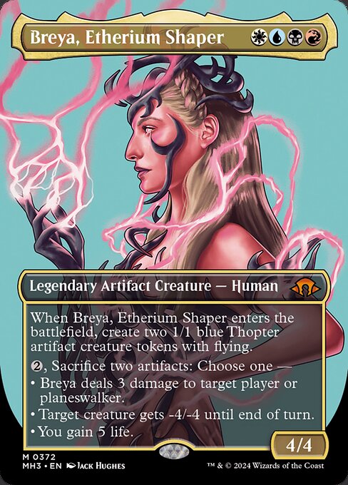Breya, Etherium Shaper (372) - BORDERLESS - FULL ART - Modern Horizons 3 - Game On