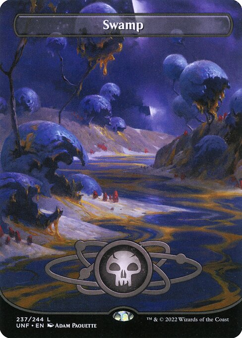 Swamp (237) - BORDERLESS - FULL ART (Foil) - Unfinity - Game On