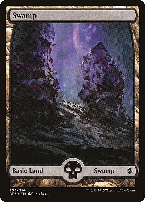 Swamp (263) - FULL ART - Battle for Zendikar - Game On