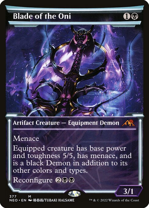 Blade of the Oni (377) - SHOWCASE (Foil) - Kamigawa: Neon Dynasty - Game On