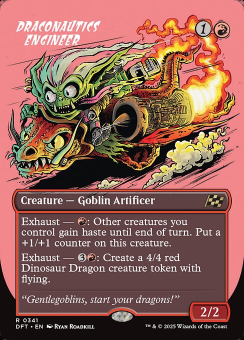 Draconautics Engineer (341) - BORDERLESS (Foil) - Aetherdrift - Game On