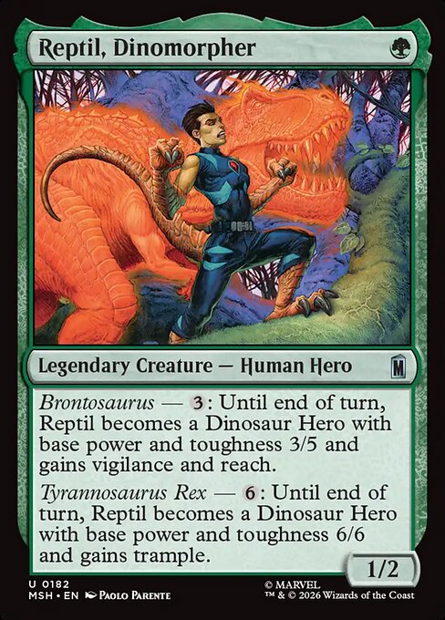 Reptil, Dinomorpher (182) - Marvel Super Heroes - Game On