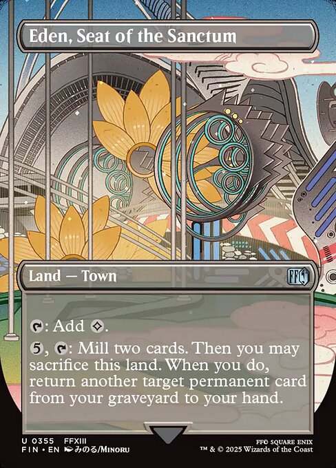 Eden, Seat of the Sanctum (355) - BORDERLESS - FULL ART - Final Fantasy - Game On
