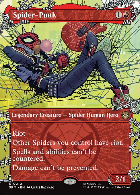 Spider-Punk (210) - BORDERLESS - FULL ART (Foil) - Marvel's Spider-Man - Game On