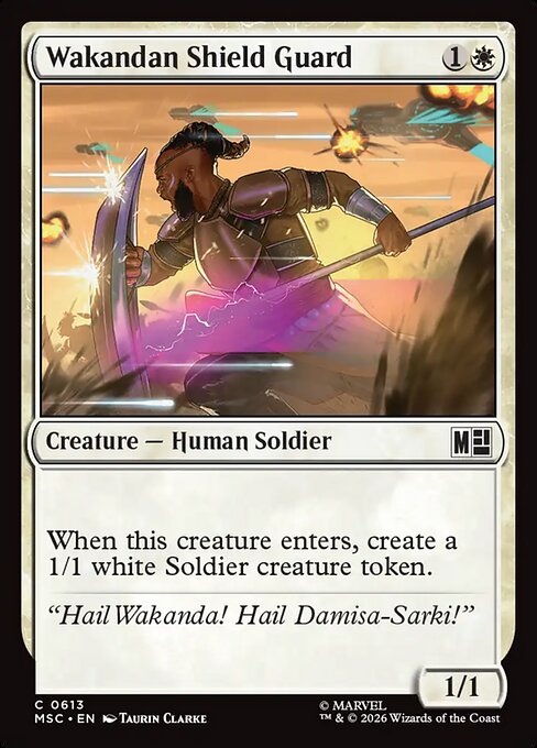 Wakandan Shield Guard (613) (Foil) - Marvel Super Heroes Commander - Game On