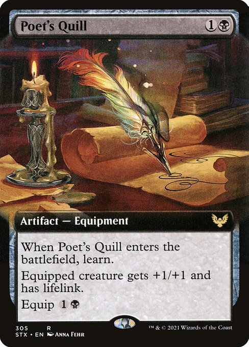 Poet's Quill (305) - EXTENDED ART (Foil) - Strixhaven: School of Mages - Game On