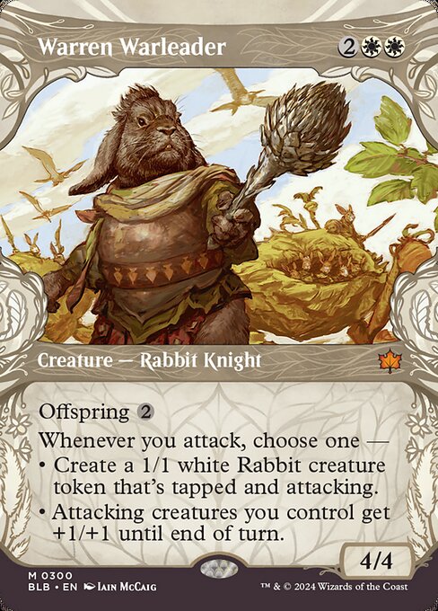 Warren Warleader (300) - BORDERLESS (Foil) - Bloomburrow - Game On