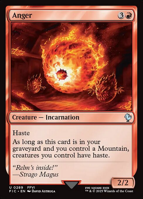 Anger (289) - Final Fantasy Commander - Game On