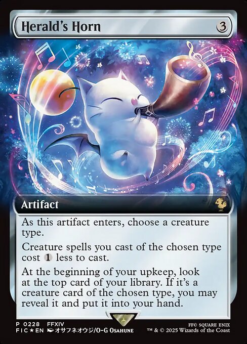 Herald's Horn (228) - EXTENDED ART (Foil) - Final Fantasy Commander - Game On