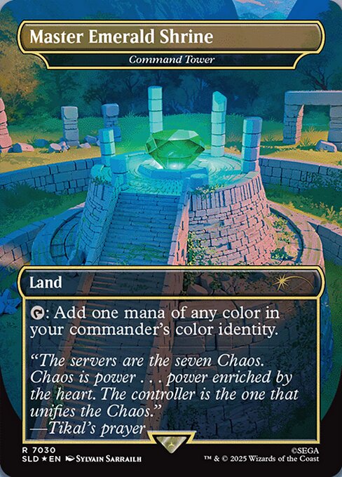 Command Tower (7030) - BORDERLESS - FULL ART (Foil) - Secret Lair Drop - Game On
