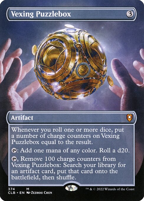 Vexing Puzzlebox (374) - BORDERLESS - FULL ART (Foil) - Commander Legends: Battle for Baldur's Gate - Game On