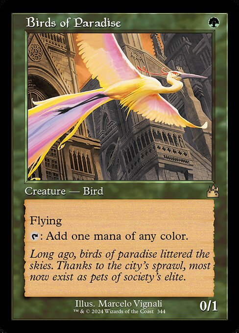 Birds of Paradise (344) (Foil) - Ravnica Remastered - Game On