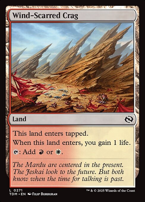Wind-Scarred Crag (271) - FULL ART (Foil) - Tarkir: Dragonstorm - Game On
