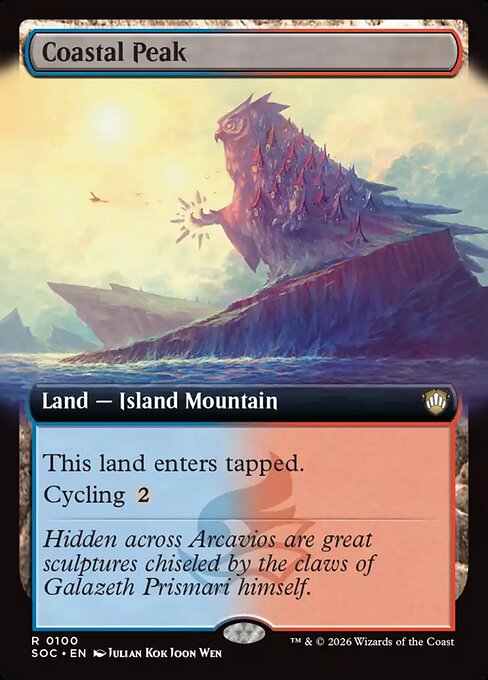 Coastal Peak (100) - EXTENDED ART - Secrets of Strixhaven Commander - Game On