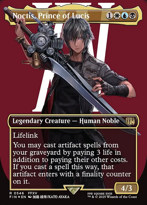 Noctis, Prince of Lucis (546) - BORDERLESS - FULL ART (Foil) - Final Fantasy - Game On