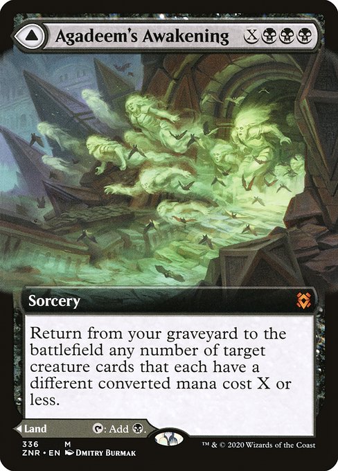 Agadeem's Awakening // Agadeem, the Undercrypt (336) - EXTENDED ART (Foil) - Zendikar Rising - Game On