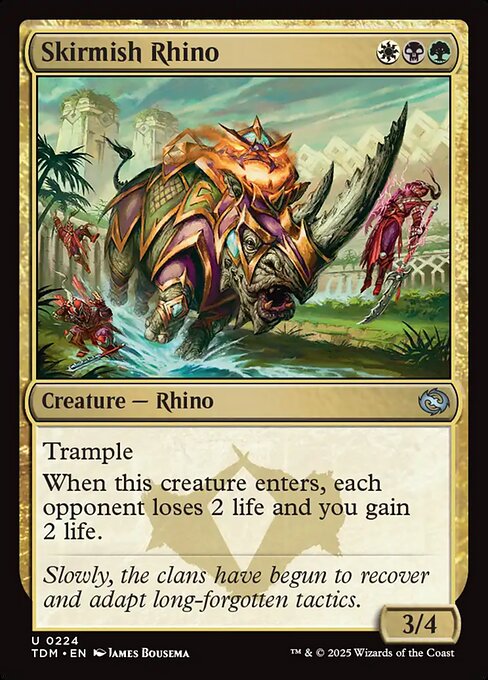 Skirmish Rhino (224) (Foil) - Tarkir: Dragonstorm - Game On