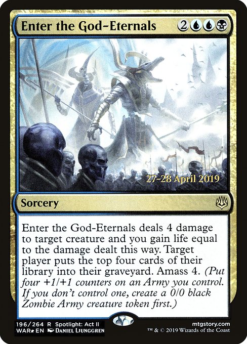 Enter the God-Eternals (196s) (Foil) - War of the Spark Promos - Game On