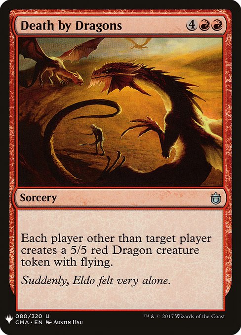 Death by Dragons (CMA-80) - The List - Game On