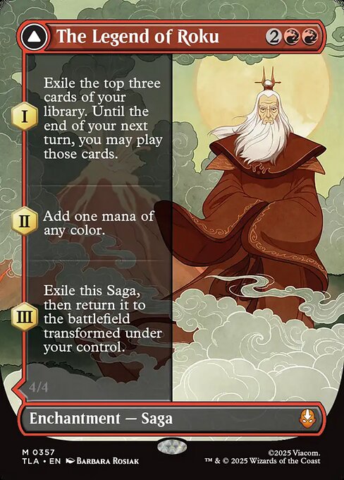 The Legend of Roku // Avatar Roku (357) - BORDERLESS - FULL ART - Avatar: The Last Airbender - Game On