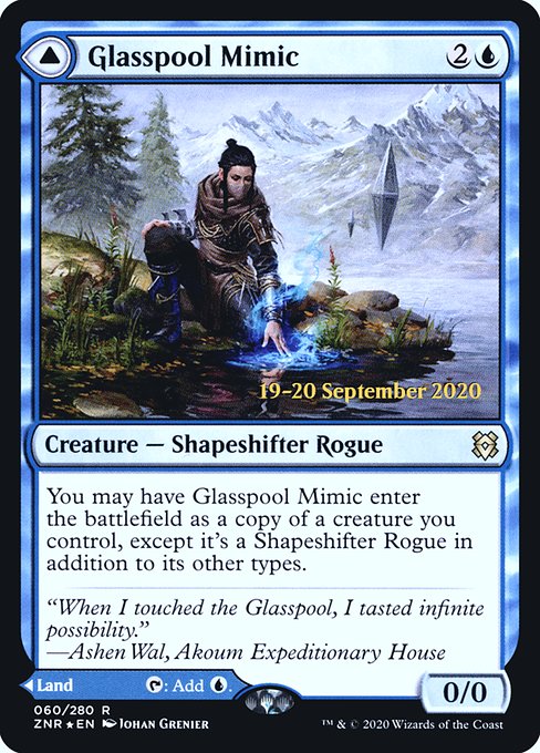 Glasspool Mimic // Glasspool Shore (60s) (Foil) - Zendikar Rising Promos - Game On