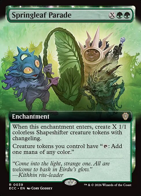 Springleaf Parade (39) - EXTENDED ART - Lorwyn Eclipsed Commander - Game On