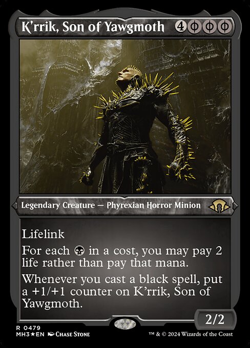 K'rrik, Son of Yawgmoth (479) (Etched) - Modern Horizons 3 - Game On