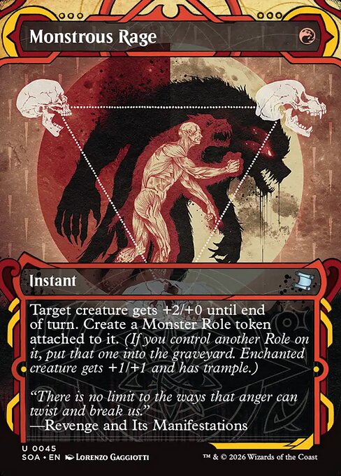 Monstrous Rage (45) - BORDERLESS - Secrets of Strixhaven Mystical Archive - Game On