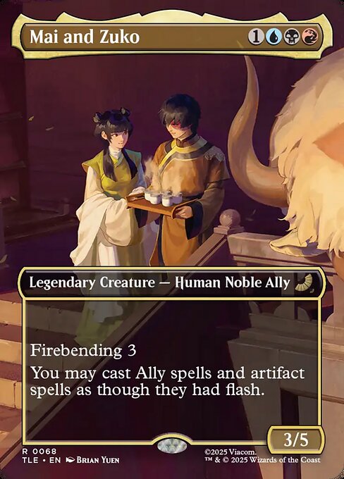Mai and Zuko (68) - BORDERLESS - FULL ART (Foil) - Avatar: The Last Airbender Eternal - Game On
