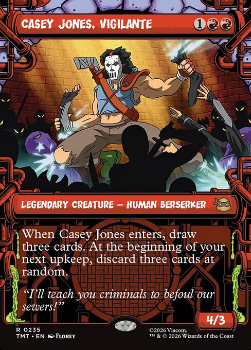 Casey Jones, Vigilante (235) - BORDERLESS (Foil) - Teenage Mutant Ninja Turtles - Game On