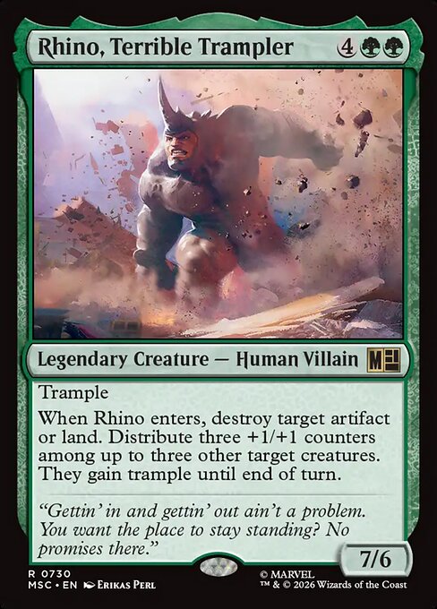 Rhino, Terrible Trampler (730) - Marvel Super Heroes Commander - Game On