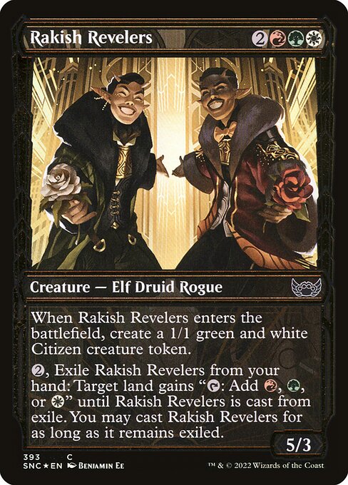 Rakish Revelers (393) - SHOWCASE (Foil) - Streets of New Capenna - Game On