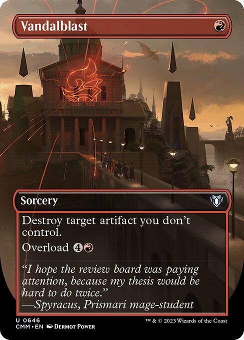 Vandalblast (646) - BORDERLESS - FULL ART (Foil) - Commander Masters - Game On