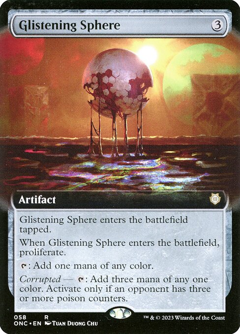 Glistening Sphere (58) - EXTENDED ART - Phyrexia: All Will Be One Commander - Game On