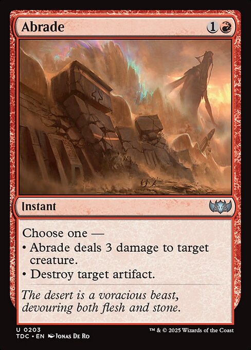 Abrade (203) - Tarkir: Dragonstorm Commander - Game On