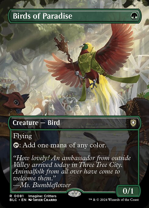 Birds of Paradise (81) - BORDERLESS - Bloomburrow Commander - Game On