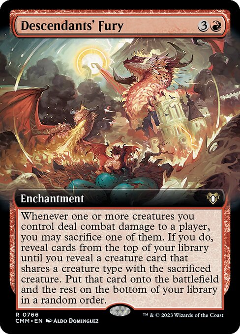 Descendants' Fury (766) - EXTENDED ART - Commander Masters - Game On