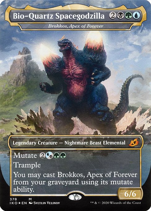 Brokkos, Apex of Forever (378) - BORDERLESS - FULL ART (Foil) - Ikoria: Lair of Behemoths - Game On