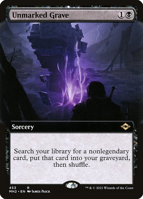 Unmarked Grave (453) - EXTENDED ART - Modern Horizons 2 - Game On