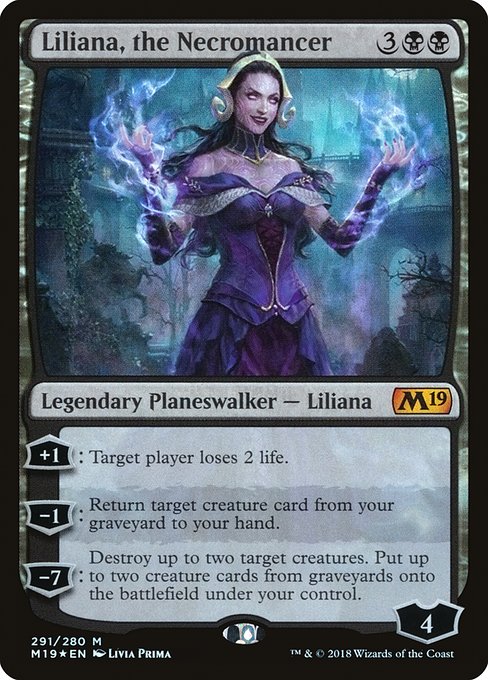 Liliana, the Necromancer (291) (Foil) - Core Set 2019 - Game On